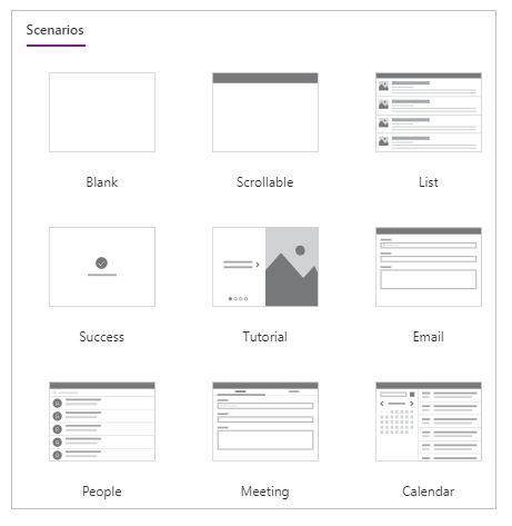 Scenari di layout.