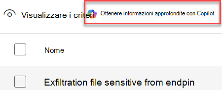 Screenshot del controllo Ottieni informazioni dettagliate nella pagina Dei criteri di prevenzione della perdita dei dati.