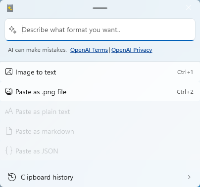 Advanced Paste screenshot dell'immagine