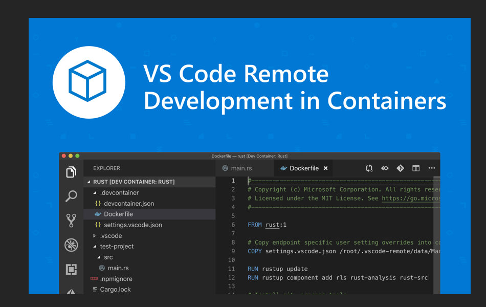 Immagine del contenitore remoto in VS Code