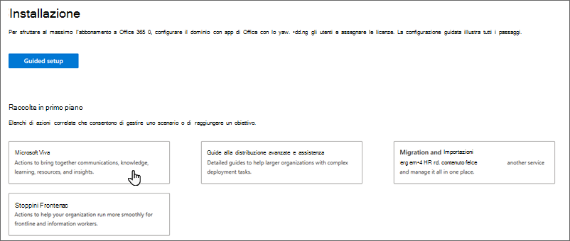 Screenshot della raccolta Microsoft Viva