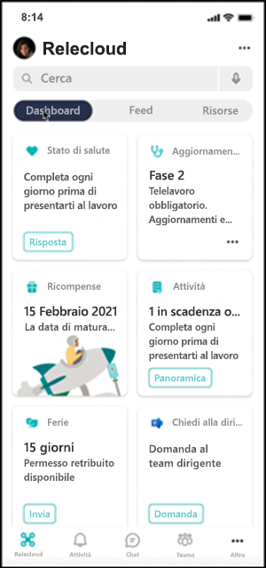 Immagine di dove specificare la lingua per l'app per dispositivi mobili.