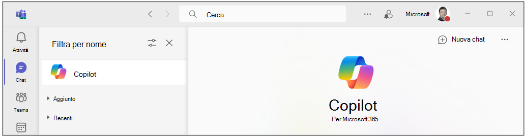 Copilot chat in Microsoft Teams.