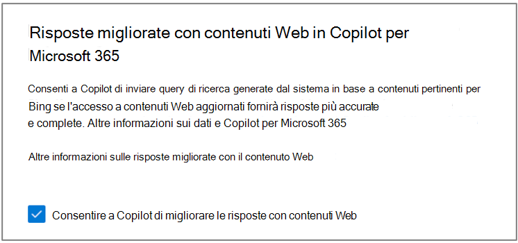 Impostazione del plug-in del contenuto Web a livello di tenant.