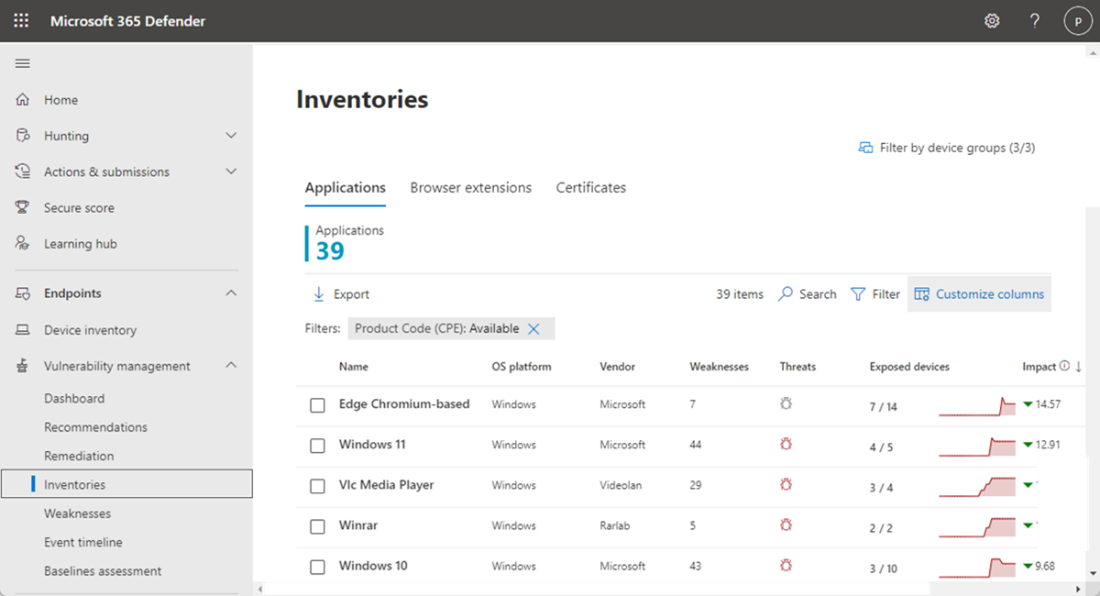 Inventario software.