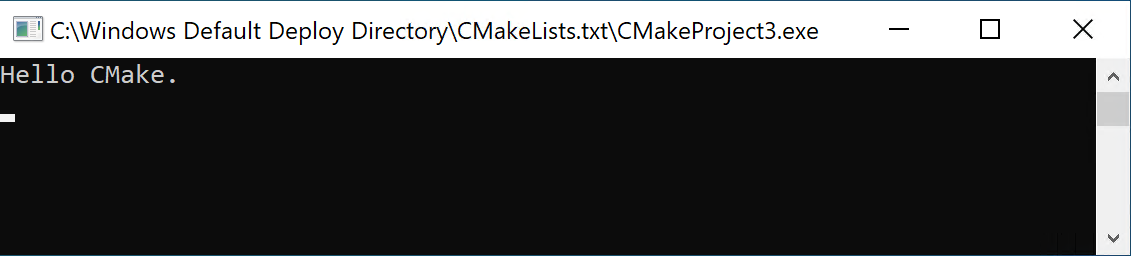 Hello CMake console app running on remote Windows ARM64 machine.