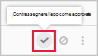approvare l'app.