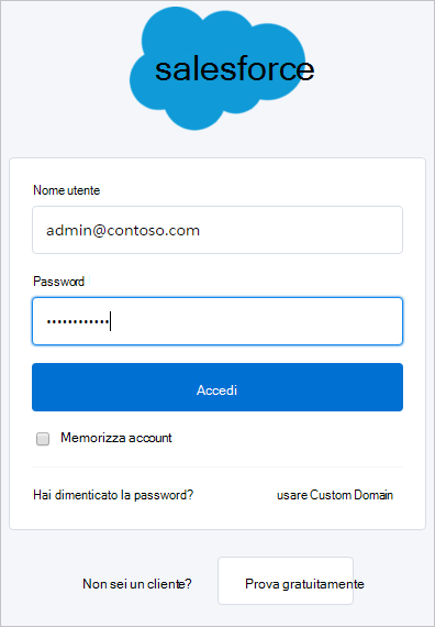 Accesso a Salesforce.