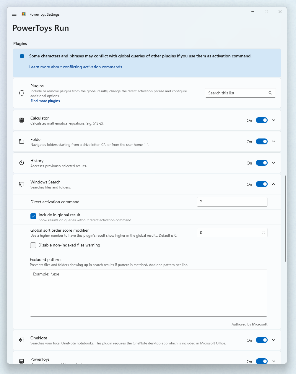 PowerToys Run Gestione plugin