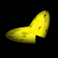 illustrazione di una banana miscelata senza fusione geometrica