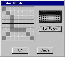 screenshot della finestra di dialogo del pennello personalizzato