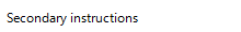 esempio di tipo di carattere di testo di istruzioni secondarie 