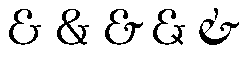 Alternative ampersand glyphs