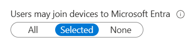 Пользователи могут присоединить устройства к идентификатору Microsoft Entra