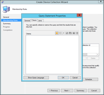 Schermopname van de wizard Microsoft Configuration Manager 6.