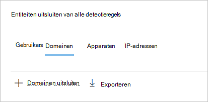 Domeinen uitsluiten.