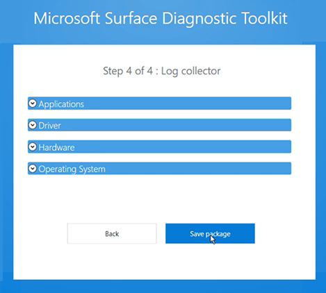 Select log options.