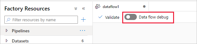 Zrzut ekranu przedstawiający miejsce, w którym znajduje się suwak Debug (Debugowanie 1)