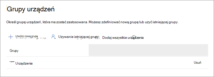 Zrzut ekranu przedstawiający opcję Dodaj wszystkie urządzenia.