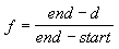 formula of fog-effect intensity based on start and end points