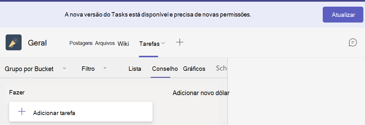 Captura de ecrã a mostrar o contexto da aplicação de separador.