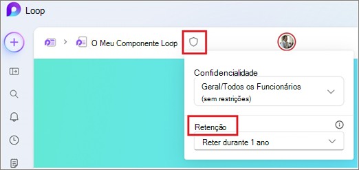 Menu Aplicar etiqueta apresentado na aplicação Loop.