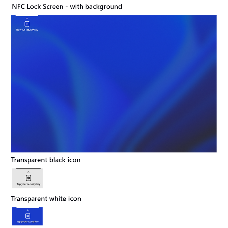 Captura de ecrã que mostra as transferências disponíveis do Ecrã de Bloqueio NFC para Surface Pro 10.