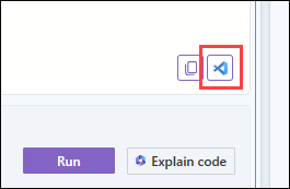 Captura de ecrã do ícone para iniciar o VS Code.