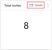 Captura do ecrã do botão Detalhes no mosaico Total de convites.