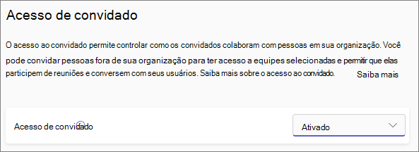 Permitir o comutador de acesso de convidado definido como Ativado .