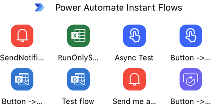 Captura de ecrã de widgets de fluxo instantâneo num dispositivo iOS.