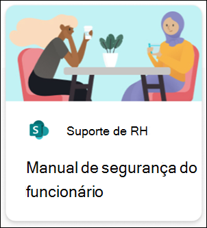 Captura de ecrã de uma ligação Web card.