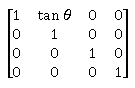 matriz de inclinação