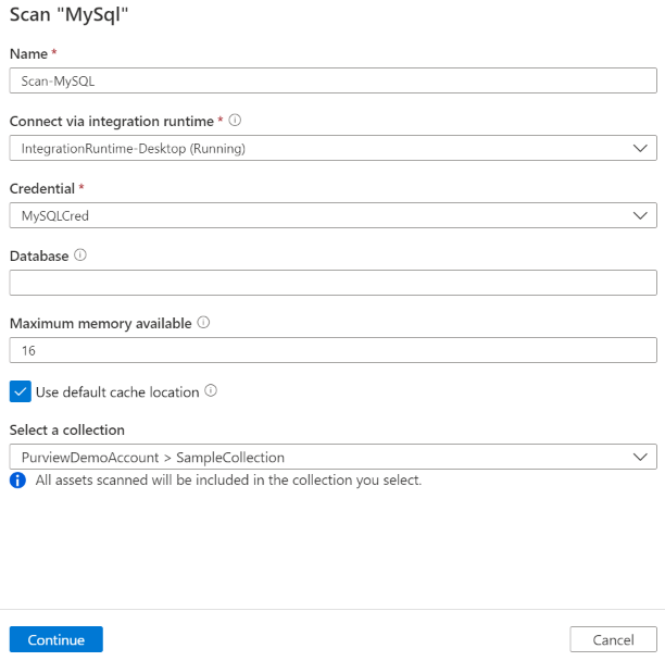 сканирование MySQL