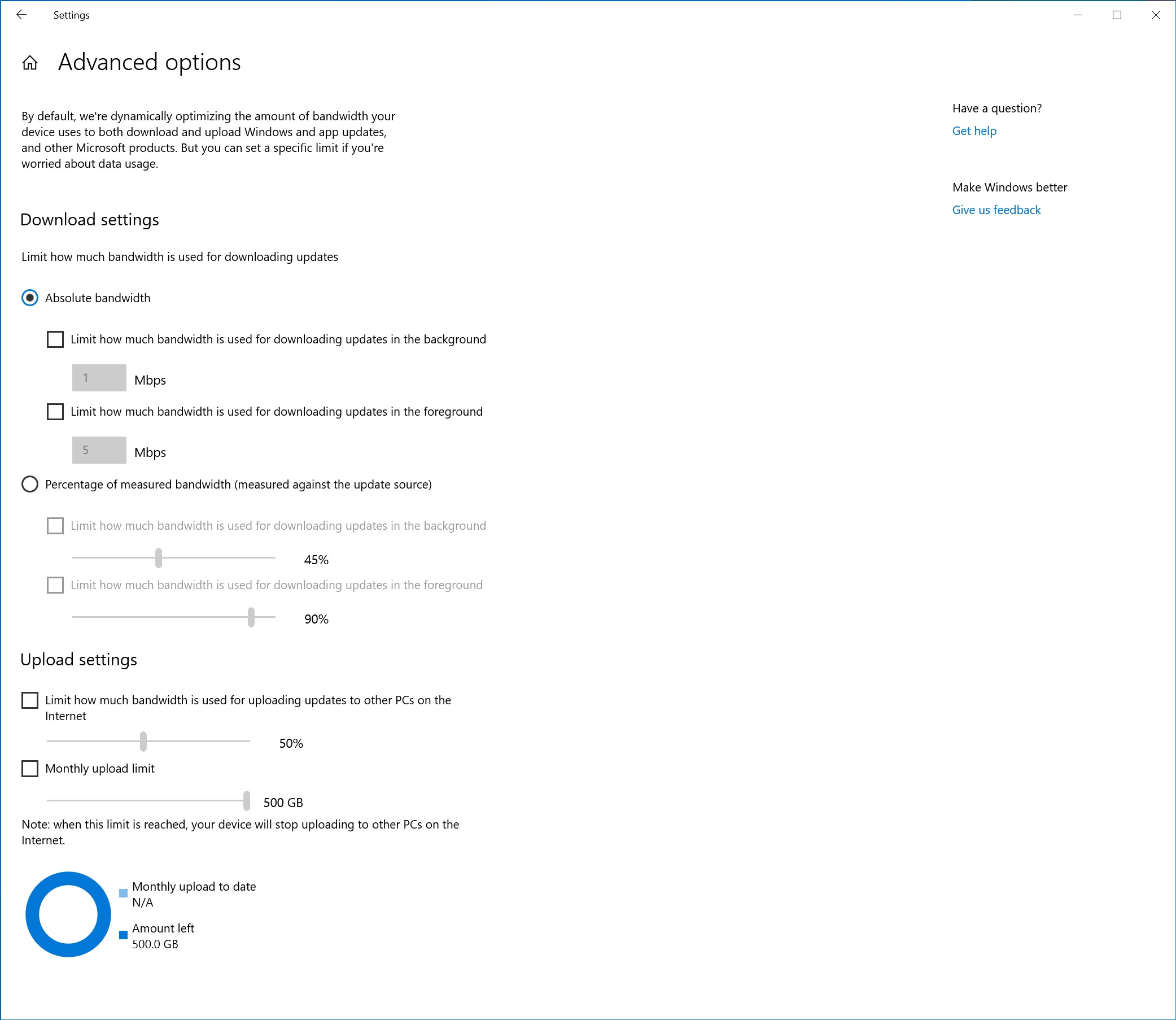 New download throttling options.