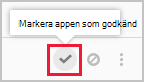 godkänna appen.