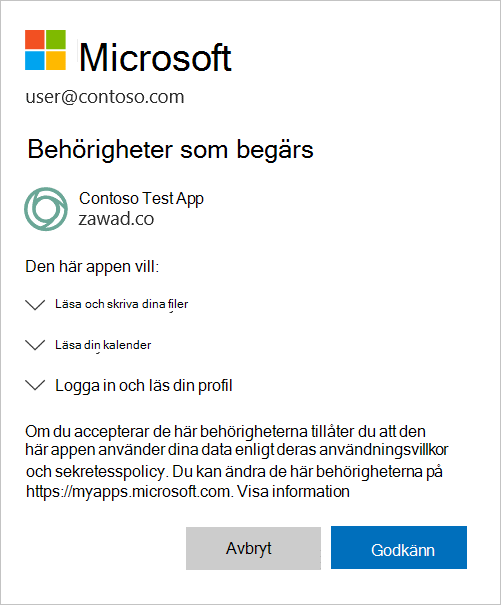 OAuth-appbehörighet.