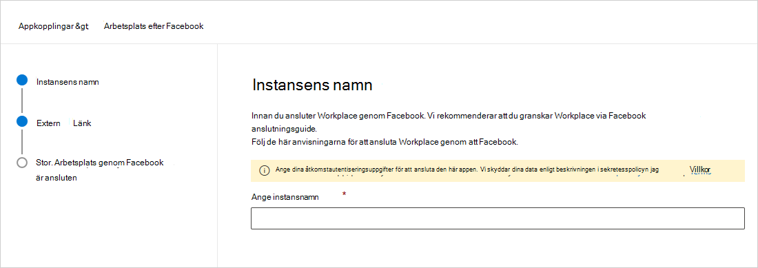 Ge anslutningsappen ett namn.