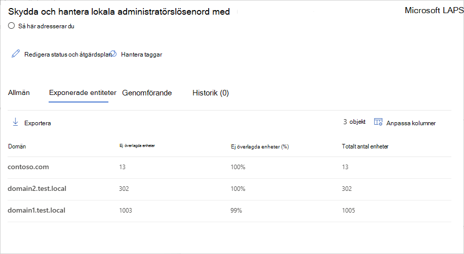 Välj domän med enheter som inte skyddas av LAPS.