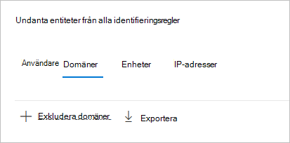 Exkludera domäner.