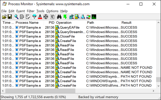 ProcMon Events