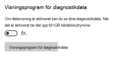 Plats där du kan inaktivera datavisning.