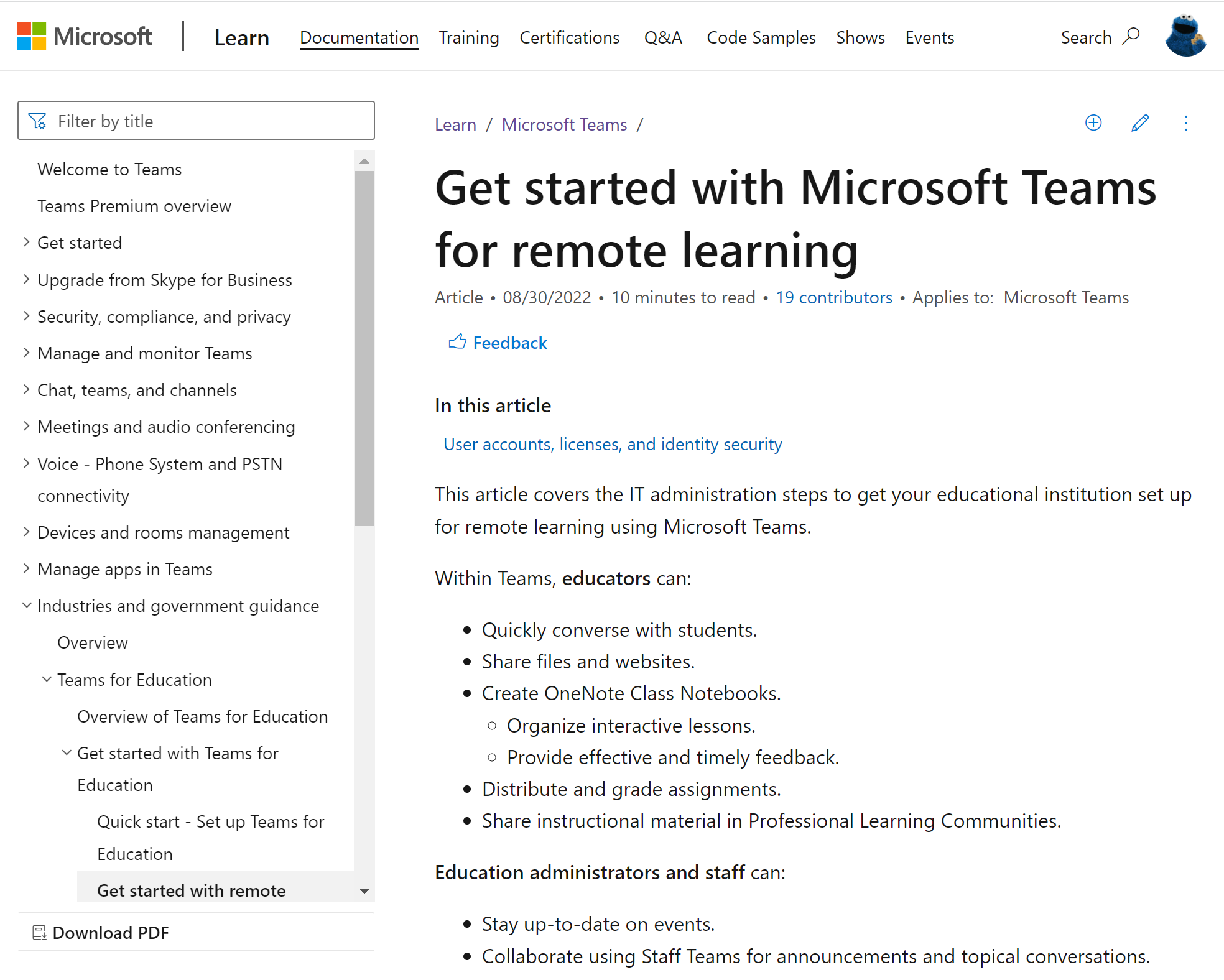 ของบทความ 'เริ่มต้นใช้งาน Microsoft Teams สําหรับ