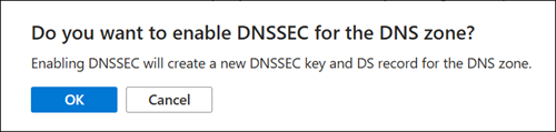 DNSSEC imzalamayı onaylama işleminin ekran görüntüsü.