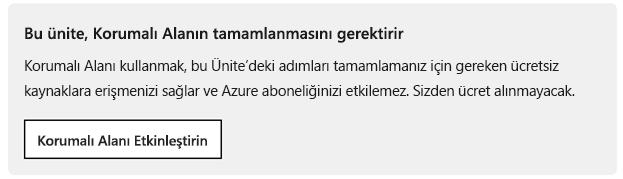 Her modülde görüntülenen Korumalı Alan istemini etkinleştirme