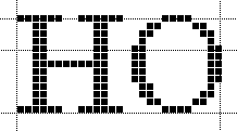 Screenshot showing the letters H and O with CVT values and anchors example 2.