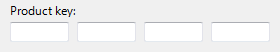 Ürün anahtarı metin kutusunun ekran görüntüsü 