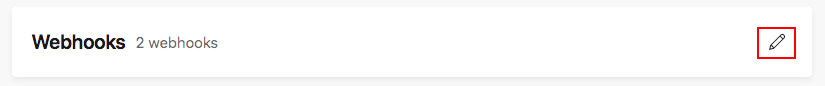 How to edit the webhook's settings
