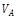 capital V with subscript capital A