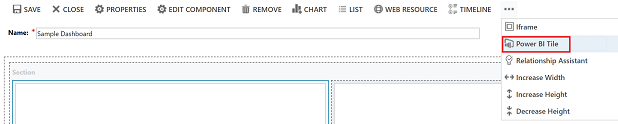 添加新 Power BI 磁贴。